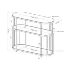 Invergarry Mirrored And Tempered Glass Sofa Table Gold - MiBasics 9 Invergarry Mirrored And Tempered Glass Sofa Table Gold - MiBasics -Home Living Store GUEST 02b77478 f251 4f4d 9aa3 92cb3a0d4bf3