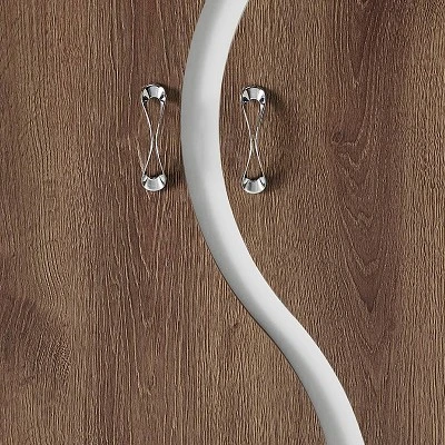 Brazen Contemporary 8 Shelf Shoe Cabinet White/Distressed Walnut - MiBasics 4 Brazen Contemporary 8 Shelf Shoe Cabinet White/Distressed Walnut - MiBasics - Image 2