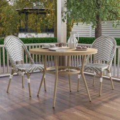 3pc Arna Patio Set With 40" Round Dining Table - MiBasics 25 3pc Arna Patio Set With 40" Round Dining Table - MiBasics -Home Living Store GUEST 044017d4 65f8 4710 8a4c 5e078cdcb903