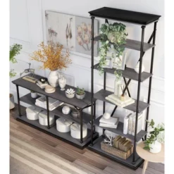 2pc Tullymore Open Shelf Console Table And Bookcase Set - MiBasics -Home Living Store GUEST 05279d28 c146 4fe4 ac5c 10f36a16dcc8