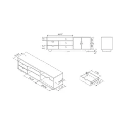 Jubu Open Shelf TV Stand For TVs Up To 60" Wenge - MiBasics -Home Living Store GUEST 0561b768 2bcb 486c b3d3 7d311b74a8ec