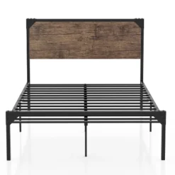 Margrit Two-Tone Design Platform Bed Dark Brown - MiBasics -Home Living Store GUEST 062b13e3 2735 4947 a40b 57ef0a992bfe