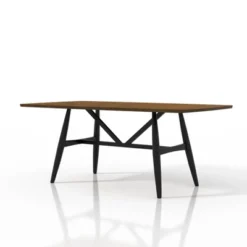 71" Bernst Mid-Century Modern Rectangle Dining Table Antique Oak/Black - MiBasics -Home Living Store GUEST 07b6891a 716f 41f0 86b8 0584f51d99c6