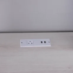 Ghally Locking Drawer L-Shape Desk With USB Ports White Oak - MiBasics -Home Living Store GUEST 08ef8a83 0e62 4315 bab9 983d979a3126