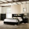 3pc Shorehaven Contemporary Nightstand And Chest California King Bedroom Set Black/Chrome - MiBasics -Home Living Store GUEST 09cbab61 07d7 4bde a39b 598c76e8c6f0