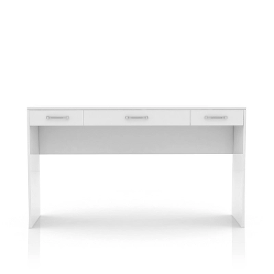Grayde 3 Drawer Vanity Table Luminous White - MiBasics 6 Grayde 3 Drawer Vanity Table Luminous White - MiBasics - Image 4