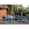 Sitgreaves Metal Patio Sectional White/Blue - MiBasics -Home Living Store GUEST 11076919 1ef5 4140 8ecf 718594ddaedc