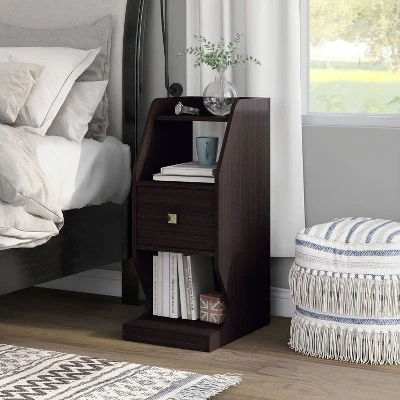 Diehle 3 Open Shelves Nightstand - MiBasics 3 Diehle 3 Open Shelves Nightstand - MiBasics