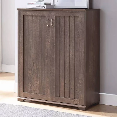 Moi Accent Storage Cabinet Walnut Oak - MiBasics 3 Moi Accent Storage Cabinet Walnut Oak - MiBasics