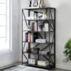 71.5" Ginrel Metal Display 5 Shelves Bookshelf Black - MiBasics 1 71.5" Ginrel Metal Display 5 Shelves Bookshelf Black - MiBasics -Home Living Store GUEST 1831d2dd d770 4d3d a62d b55928573fcb