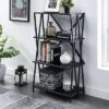 44.25" Werrin 4 Shelf Metal Display Bookshelf Black - MiBasics -Home Living Store GUEST 18fb66d1 7851 444f abc3 119c37ffca1e