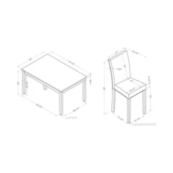 5pc Kellum Marble Top Dining Set White/Gray - MiBasics -Home Living Store GUEST 1cad1f88 e3a4 47fa b4b0 e5e8b0fa89b5