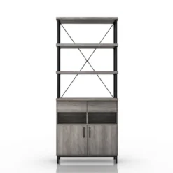 73.6" Skamania Rustic Bookcase Vintage Gray Oak - MiBasics -Home Living Store GUEST 1f778156 64ed 4674 b095 ddaaa577368e