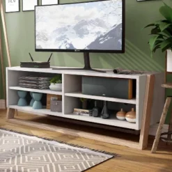 Large Etteridge 4 Shelf TV Stand For TVs Up To 68" - MiBasics