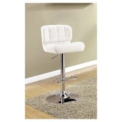 Riley Adjustable Leatherette Barstool - Furniture Of America