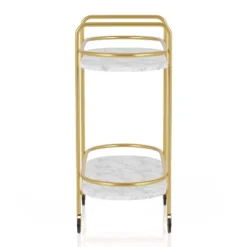 Madronas Serving Carts With Faux Marble Gold Coating/White - MiBasics -Home Living Store GUEST 22faf196 810d 4079 959b 96f9ad17e6e4
