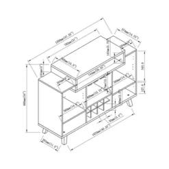 Dorfella 2 Open Shelf Buffet Red Cocoa - MiBasics 9 Dorfella 2 Open Shelf Buffet Red Cocoa - MiBasics -Home Living Store GUEST 25a46271 3616 44a8 a67e 5740095538ca