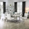 7pc Ravine Contemporary Dining Table Dining Set Light Gray/Chrome - MiBasics -Home Living Store GUEST 279c3e54 c43c 4162 ad8d e97e2499d1ac