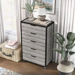 Mara Lavista Mobile 5 Drawers Chest Vintage Gray Oak - MiBasics -Home Living Store GUEST 291617cb 2b6f 4bbe 8361 2e7a524d4df5
