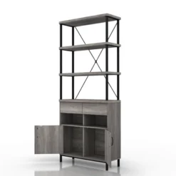 73.6" Skamania Rustic Bookcase Vintage Gray Oak - MiBasics -Home Living Store GUEST 2e810cc8 2744 43ff b7c4 a88c543bc71d