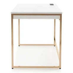 Paylen 2 Drawer Desk With USB Port White/Copper - MiBasics 8 Paylen 2 Drawer Desk With USB Port White/Copper - MiBasics -Home Living Store GUEST 31d06e64 3c94 479b a35d 48f4c17f6861