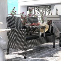 2pc Maksville Aluminum Patio Loveseat & Storage Bench - MiBasics -Home Living Store GUEST 34802929 7a3a 4742 8249 7e956b4d1551
