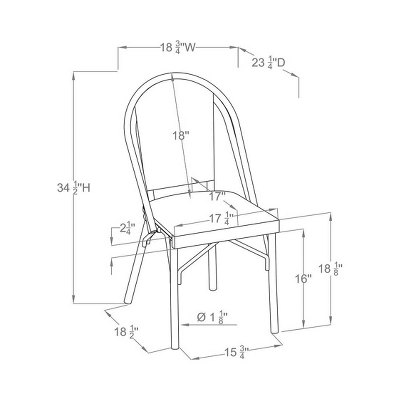3pc Arna Patio Set With 40" Round Dining Table - MiBasics 14 3pc Arna Patio Set With 40" Round Dining Table - MiBasics - Image 12