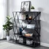 57.5" Werrin 5 Shelves Large Metal Display Bookshelf Black - MiBasics -Home Living Store GUEST 3994e13c 187c 4156 845e 94721c6f722c