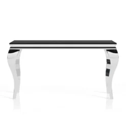 Forge Glam Glass Top Sofa Table Black/Silver - MiBasics 9 Forge Glam Glass Top Sofa Table Black/Silver - MiBasics -Home Living Store GUEST 3b1d24a2 056d 4778 ac97 aa94b7d4783a