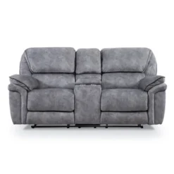 MiBasics 79" Breezenight Transitional Manual Reclining Loveseat: Palomino Upholstery, Cup Holders -Home Living Store GUEST 3ec4576a fa42 4def 9757 d89b91bf01bd