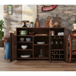 Trier Rustic Buffet Server Walnut - MiBasics -Home Living Store GUEST 44925362 bf95 4234 945d b982b5fcefa2
