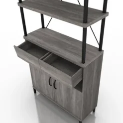 73.6" Skamania Rustic Bookcase Vintage Gray Oak - MiBasics -Home Living Store GUEST 49c18dd8 1de9 4f0a a97c 0a6ddca29bc8