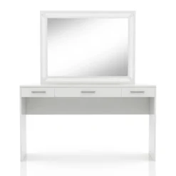 2pc Grayde 3 Drawer Vanity Table And Mirror Set With Led Trim And USB Ports - Luminous White - MiBasics -Home Living Store GUEST 4e32f4d3 a05d 4e93 91f1 8fcbcdd5cea8