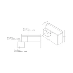 Quave Writing Desk Walnut - MiBasics -Home Living Store GUEST 514de0c5 6829 480e bf65 c7bea1127acb