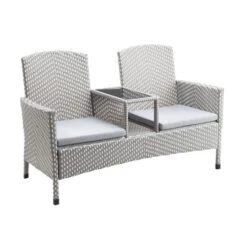 2pc Maksville Aluminum Patio Loveseat & Storage Bench - MiBasics -Home Living Store GUEST 53b23cf8 78a6 4e4f 9ab2 92cb3c4cefc7
