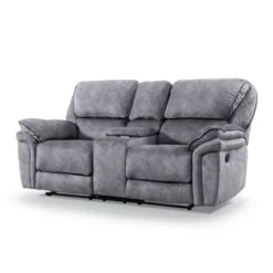MiBasics 79" Breezenight Transitional Manual Reclining Loveseat: Palomino Upholstery, Cup Holders -Home Living Store GUEST 53f281ca b189 4dbe b5e8 eab333e7952b
