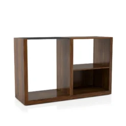 Glena Tempered Glass Insert Console Table Dark Walnut - MiBasics -Home Living Store GUEST 5468c7b6 112d 433a b96a ae6e6aba3773