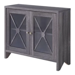 Yanga 1 Shelf Accent Cabinet Distressed Gray - MiBasics -Home Living Store GUEST 54f4d9a1 905c 4bc2 b8c0 b3314158cd4d