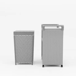 2pc Maksville Contemporary Outdoor Serving Cart & Trash Can - MiBasics -Home Living Store GUEST 558773f6 bb84 4679 b292 02975466534e