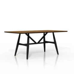 71" Bernst Mid-Century Modern Rectangle Dining Table Antique Oak/Black - MiBasics -Home Living Store GUEST 57318ac0 1faa 47a0 bd7a 6138c7e905a2