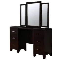 3pc Scrugham Contemporary 6 Drawer Vanity With Barstool Espresso - MiBasics -Home Living Store GUEST 59019dd3 0bde 42a5 a8bd bbc0b4aa85d3