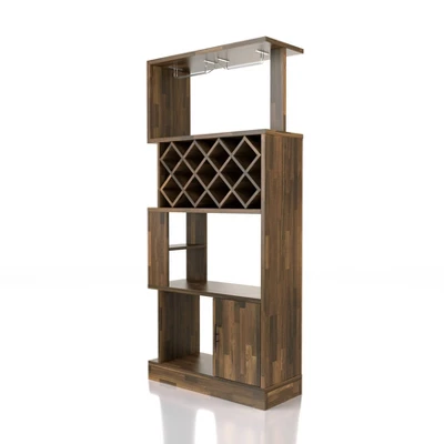 Wellster Wine Cabinet For 11 Wine Bottles And Stemware Rack - MiBasics 6 Wellster Wine Cabinet For 11 Wine Bottles And Stemware Rack - MiBasics - Image 4