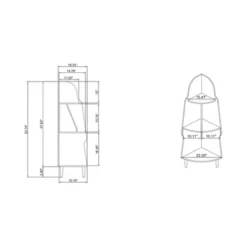 53.74" Morefel 3 Shelf Corner Bookshelf Espresso Brown - MiBasics -Home Living Store GUEST 5ca4095a 52de 45e3 89a0 934fb86d053d