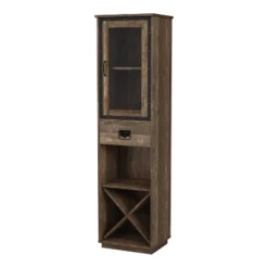 MiBasics Stormquiet Farmhouse 1 Drawer Tower Cabinet With Wine Rack And Shelves -Home Living Store GUEST 5e6ffe18 6c10 464f 8054 9c74a1bd1d71