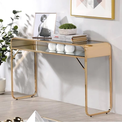 Milrix Sofa Table With Glass Top - MiBasics 3 Milrix Sofa Table With Glass Top - MiBasics
