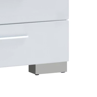 Mack 5 Drawer Chest Glossy White - MiBasics 4 Mack 5 Drawer Chest Glossy White - MiBasics - Image 2