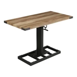 MiBasics 48" Molisse Industrial Height Adjustable Desk Sand Black/Copper : USB Port, Steel Frame, 32-42" Range -Home Living Store GUEST 62055637 571e 44c1 9395 e4e613a11f91