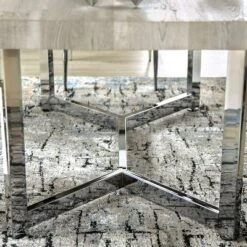 7pc Ravine Contemporary Dining Table Dining Set Light Gray/Chrome - MiBasics -Home Living Store GUEST 6652df6f a044 40e7 a4b3 058832913c02