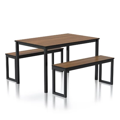 3pc Killucan Dining Table Set With 2 Benches - MiBasics 8 3pc Killucan Dining Table Set With 2 Benches - MiBasics - Image 6