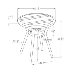 3pc Arna Patio Chair Set With Side Table - MiBasics -Home Living Store GUEST 697aad4f 1973 4d25 8625 98259ed73042